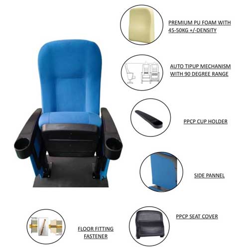 Auto Tip Up Auditorium Chair