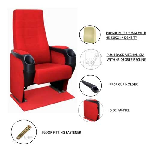 Push Back Auditorium Chair